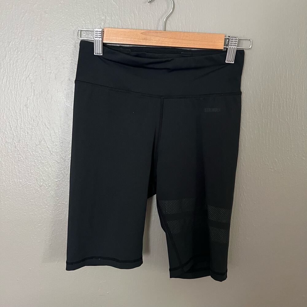STRONGER Signature Biker Shorts High Waist Black Size Medium casual cycling